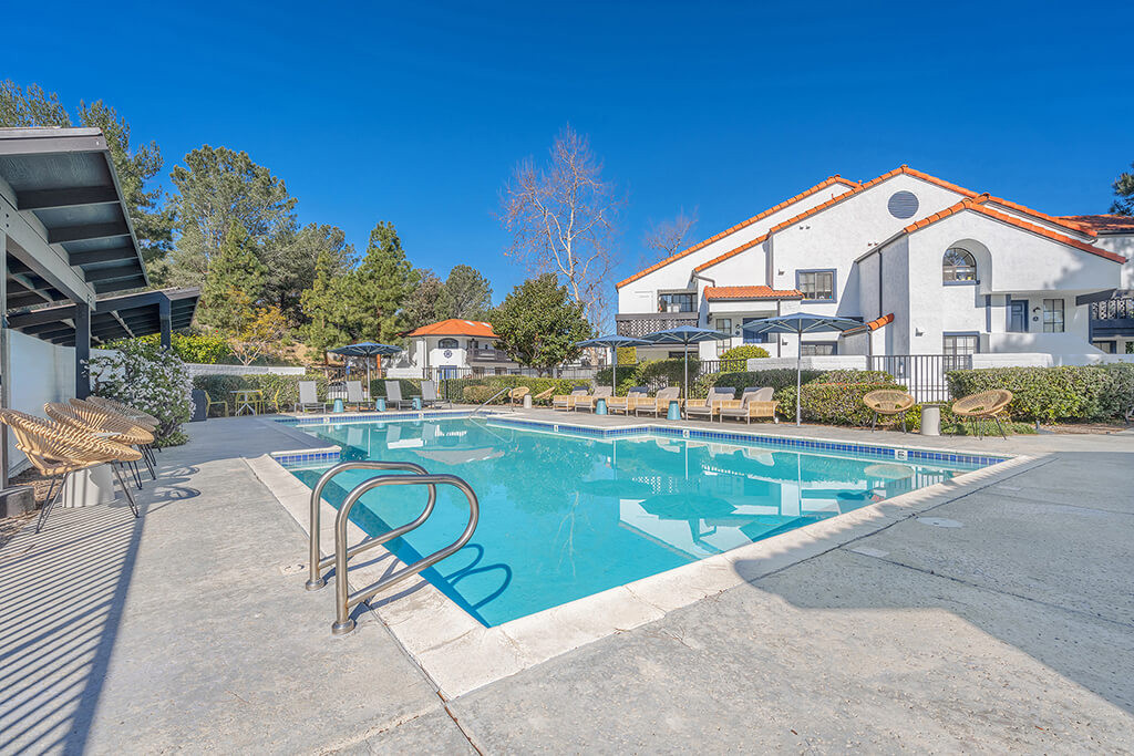 Pool at The Resort at Encinitas Apartments in Encinitas CA