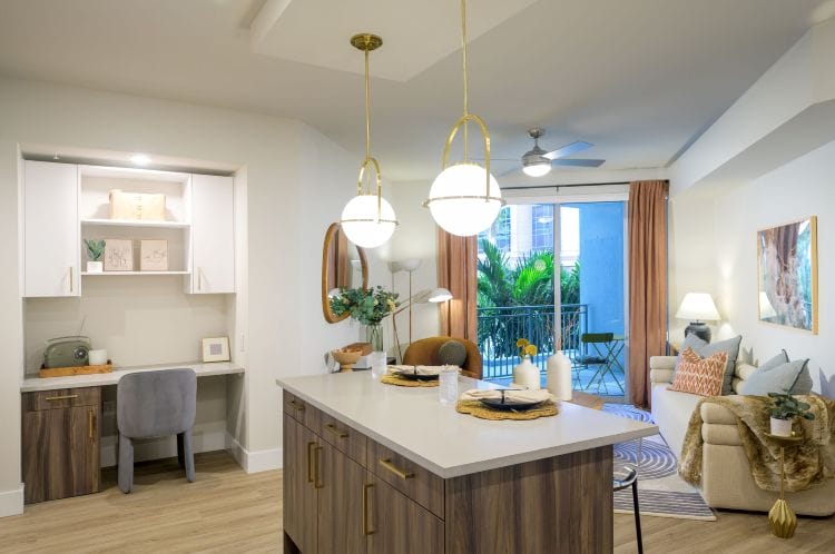 Desks at Coasterra Apartments in Fort Lauderdale, FL