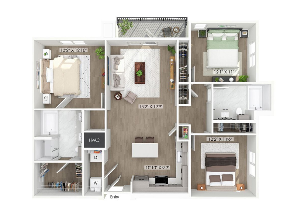 Sample 3 Bedroom