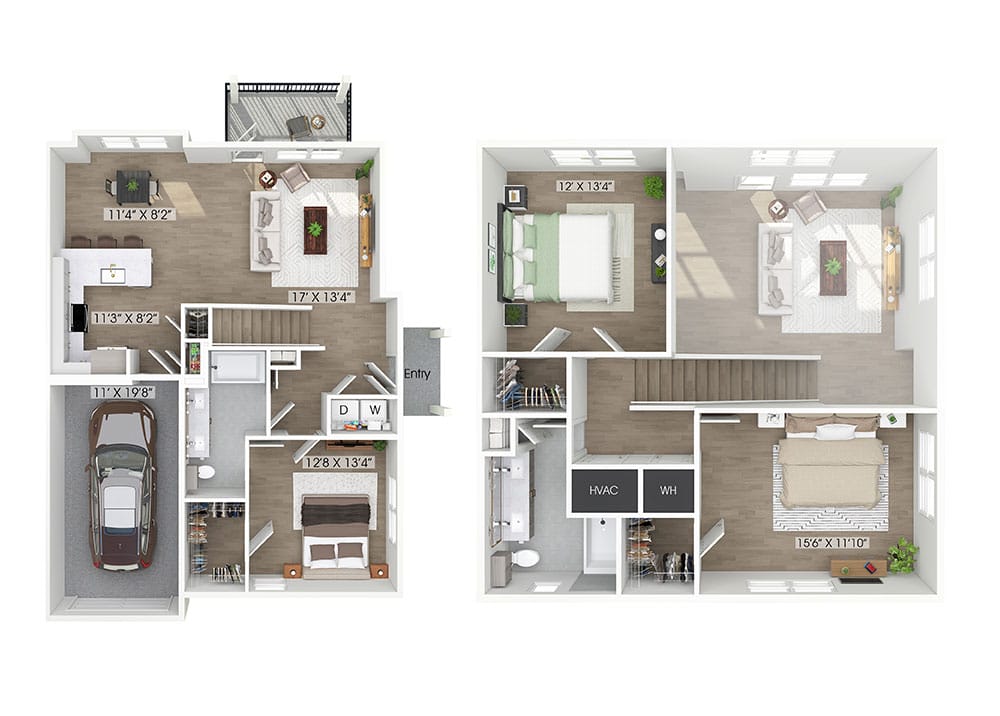 Sample 3 Bedroom Townhome